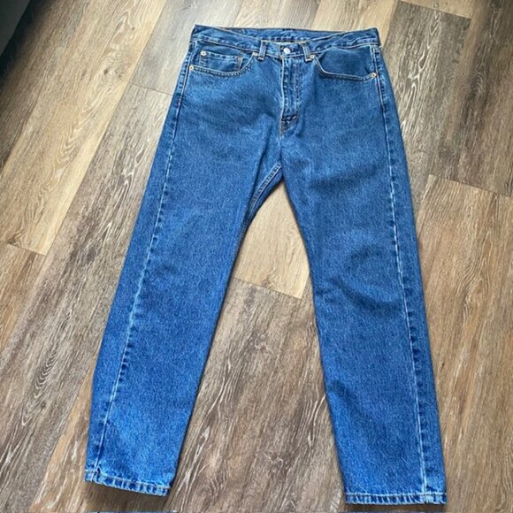 Levi's Other - Levi’s 505 Men’s Jeans 34 Blue Straight Leg Classic Fit Cotton Dark wash Denim